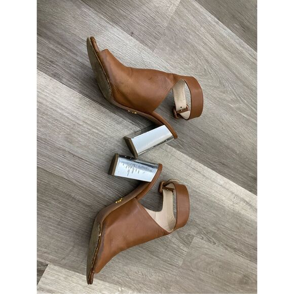 Prada Brown Peep Toe Ankle Strap Block Heel Booties, Sz 7.5 EU 38.5 MSRP $720 - Picture 11 of 12